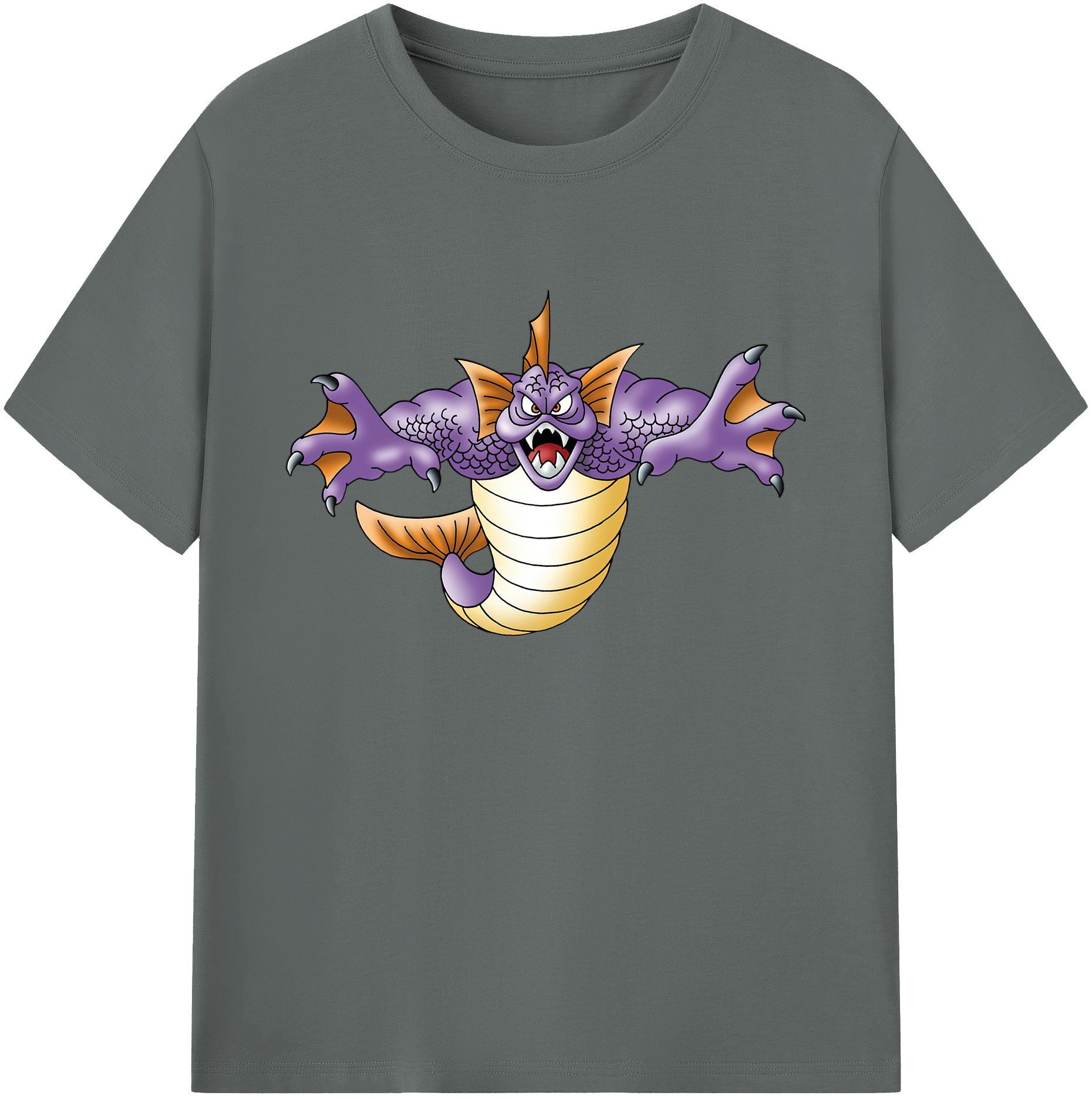 （画像用） ドラゴンクエスト Doragon Kuesuto Dragon Quest 綿100％ メンズ半袖Tシャツ｜肌触りやわらか＆通気性